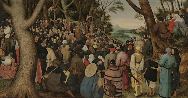 Pieter Brueghel II (Brussels 1564-1638) «The Sermon of St. John the Baptist»