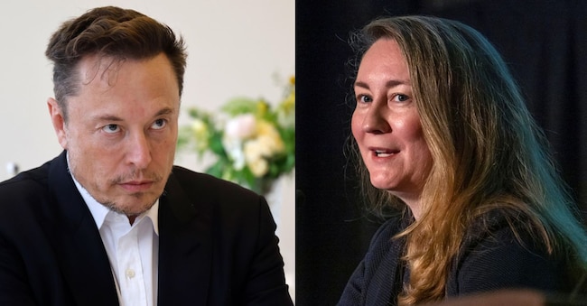 Elon Musk (Ansa) e Kathaleen McCormick, cancelliere della Corte del Delaware (Reuters)