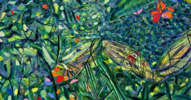 “The Woven Warped Garden of Ponder” (2021), di Jadé Fadojutimi (1993) aggiudicato a 1,815,702 euro (stima 467,814 - 701,721 euro), battuto Da Christie’s il 7 marzo 2024 a Londra