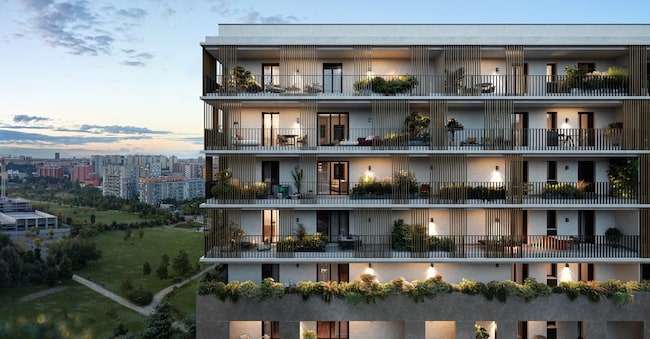 Il rendering della residenza