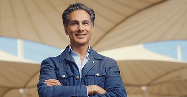 Portrait of the 2025 Islamic Arts Biennale Artistic Director Amin Jaffer. (Photo courtesy of the Diriyah Biennale Foundation)