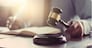 Justice and Law concept. lawyer working at courtroom.