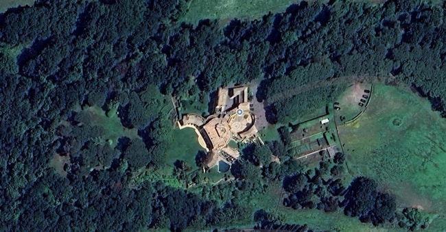 Una veduta della villa di Maria Sole Agnelli tratta da Google Maps