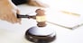 Justice and Law concept. lawyer working at courtroom.