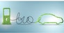 Car powered by biofuel - 3d rendering