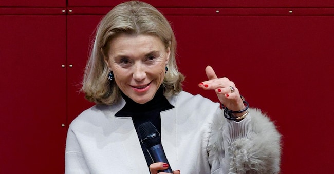 (S-D) Elisabetta Belloni, Direttrice generale del Dipartimento delle informazioni per la sicurezza, durante il convegno, Il valore delle donne - La forza delle loro storie, organizzato nellÂ?ambito della Giornata internazionale della donna, Camera dei Deputati, Roma 6 marzo 2024. ANSA/FABIO FRUSTACI