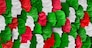 Green White And Red National Citizen concept representing Italian Iranian Hungarian Lebanese and Bulgarian colors as people of Italy Iran Hungary Lebanon and Bulgaria citizenship.