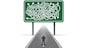 Confused business concept as a businessman standing on a straight road with a traffic sign that has a group of twisted arrows with 3D illustratio elements.