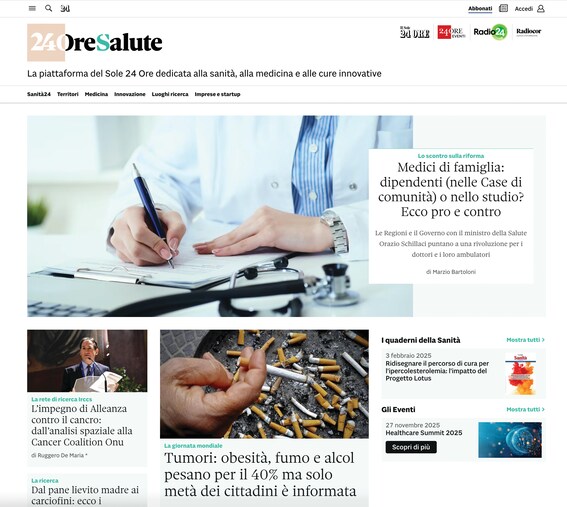 24Ore Salute: Il Nuovo Sistema Informativo per la Salute e la Prevenzione