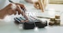 women using calculator calculated individual income tax for pay taxes annual.Financial research,government taxes and calculation tax return concept. Tax and Vat concept.
