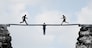 Business Partners with a Handshake Concept Silhouette