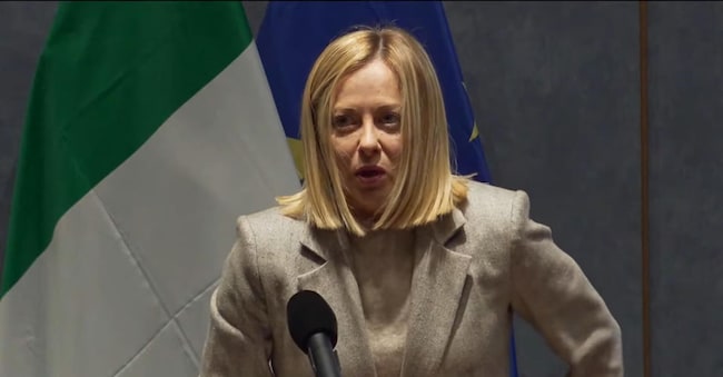 La premier Giorgia Meloni alla Conferenza dei prefetti e dei questori, Roma, 17 febbraio 2025