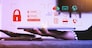 Concept : Cybersecurity Global network security technology,  protect personal information. Encryption with a key icon on the virtual interface.