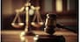 Scales Gavel legal justice court system symbols. Generative AI