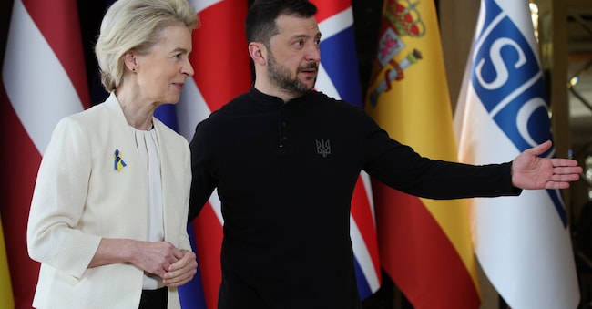 URSULA VON DER LEYEN PRESIDENTE COMMISSIONE EUROPEA, VOLODYMYR ZELENSKY PRESIDENTE UCRAINA