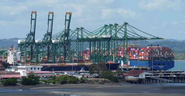 A view of the Balboa Port is pictured after Hong Kong's CK Hutchison Holdings Ltd 0001.HK agreed to sell its interests in a key Panama Canal port operator to a BlackRock Inc-backed consortium, amid pressure from U.S. President Donald Trump to curb China's influence in the region, Panama City, Panama, March 4, 2025. REUTERS/Enea Lebrun