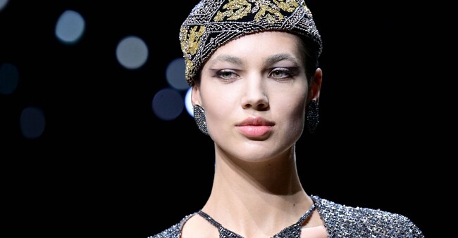 Giorgio Armani, Settimana della Moda Donna Autunno-Inverno 2025, Milano . (PIERO CRUCIATTI / AFP)
