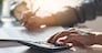 Tax deduction planning concept. Businessman calculating business balance prepare tax reduction.