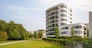 Modern residential tower, apartment building in a new urban development