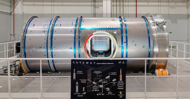 Halo. Il modulo sarà una parte fondamentale della Stazione spaziale orbitante attorno alla Luna. È stato realizzato a Torino da Thales Alenia Space