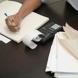 Man doing accounts