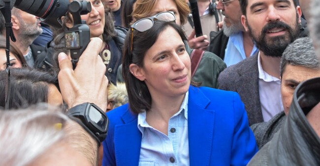 ELLY SCHLEIN POLITICO MANIFESTAZIONE PER L'EUROPA