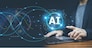 Businessman using ai artificial intelligence management in logistic system support human work and reduce time to work in process.AI assitant planing to import export for business.