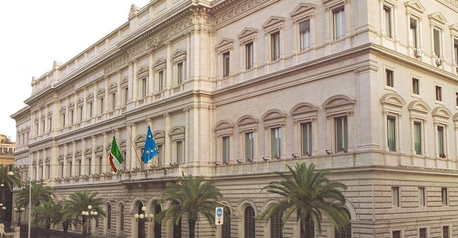 La sede della Banca d'Italia in via Nazionale a Roma, Palazzo Koch. (ANSA)