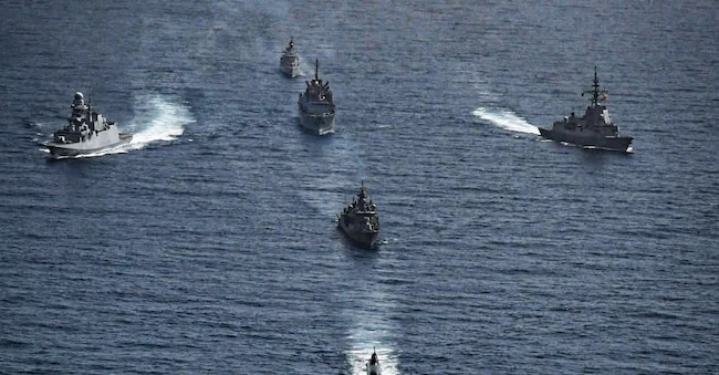 Un’immagine dell’ercitazione antisommergibile della Nato. “Dynamic Manta 25”.