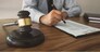 lawyer working with contract insurance.