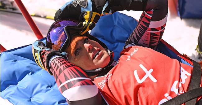Federica Brignone soccorsa dopo l’infortunio