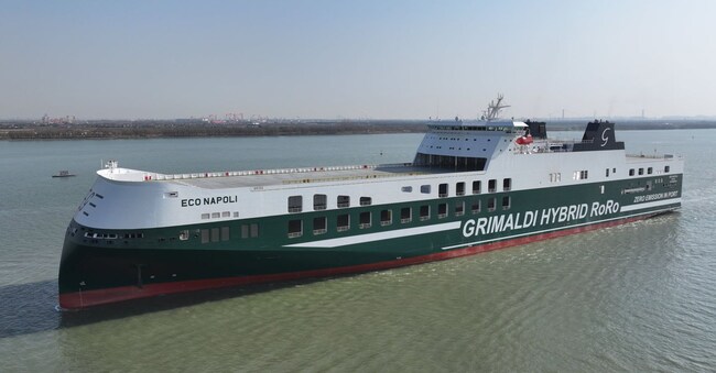 La Eco Napoli, nave del gruppo Grimaldi consegnata nel 2025