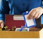 Quit Job Business man sending resignation letter and packing Stuff Resign Depress or carrying business cardboard box in office. Change of job or fired from company