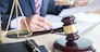 gavel and soundblock fo justice law and lawyer working on wooden desk background