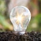 Ideas, business recovery, innovation, brainstorming, inspiration and problem solving ideas. light bulb on the ground