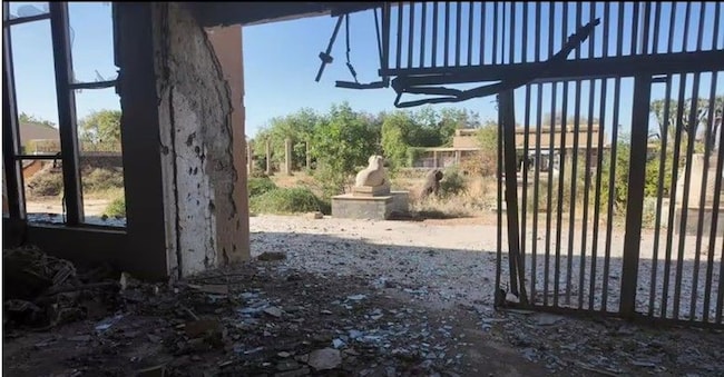 The destruction at the Sudan National Museum wreaked by RFS fighters, who were driven out of Khartoum last week. Courtesy of Sudanese Nadional Corporation for Antiquities)