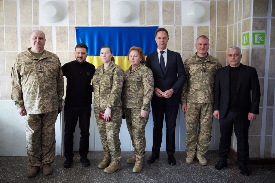 MARK RUTTE SEGRETARIO GENERALE DELLA NATO, VOLODYMIR ZELENSKY PRESIDENTE UCRAINA MARK RUTTE IN VISITA IN UCRAINA (7146)