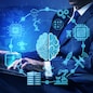 Artificial intelligence concept with businessman