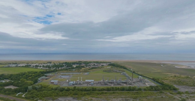 L’impianto Eni di trattamento del gas di Point of Ayr che sarà parzialmente dismesso e riconvertito al trasporto di CO2 verso i siti di stoccaggio offshore situati nella Liverpool Bay
