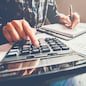 Business man Accounting Calculating Cost Economic