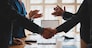 Handshake. Meeting of business people and working cooperation in the organization.