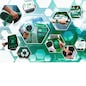 EV electric car vehicle charging and sustainable LCA green energy technology presented in panoramic banner photo collage showing eco friendly view of electric vehicle and hybrid car for future ESG