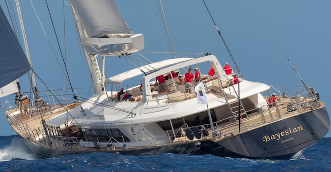Un’immagine del Bayesian in navigazione.   NPK     ANSA / Perini Navi Press Office 