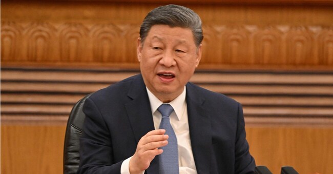 Xi Jinping il 28 marzo 2025 a Pechino. (Adek Berry/Afp)