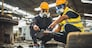 Toxic chemical gas leak safety team working cleaning in danger factory workshop environment contamination safety and protection