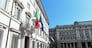 PALAZZO CHIGI DURANTE IL CDM BANDIERE ESPOSTE TRICOLORE