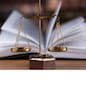 Scales of justice, law gavel
