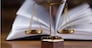 Scales of justice, law gavel