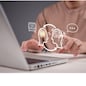 Human and AI interaction in modern technology. A person using a laptop with virtual assistant and deep learning, representing intelligent automation and innovation. digital assistant conversation