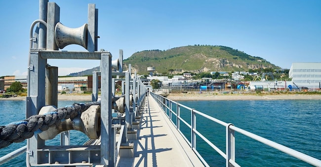 Immagine dello stabilimento di Prysmian a Pozzuoli 